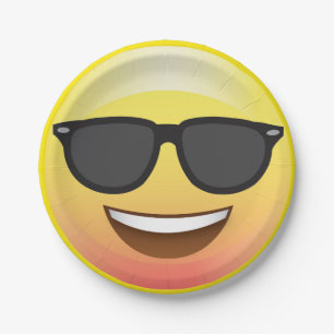 Cool Summer Sunglazen Emoji Party Bord