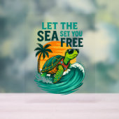 Cool Summer - Zee Turtle Vibes Acryl Bord (Neutraal)