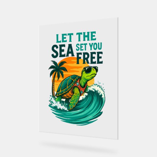 Cool Summer - Zee Turtle Vibes Acryl Bord (Hoek)