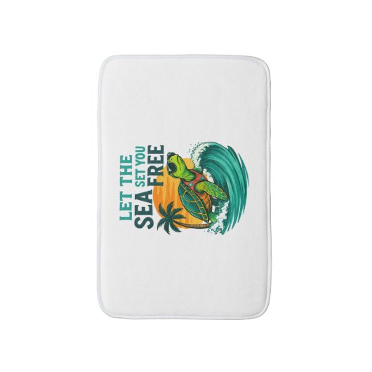 Cool Summer - Zee Turtle Vibes Badmat (Voorkant Verticaal)