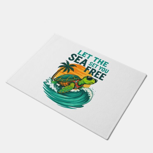 Cool Summer - Zee Turtle Vibes Deurmat (Schuin)