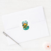 Cool Summer - Zee Turtle Vibes Ronde Sticker (Envelop)