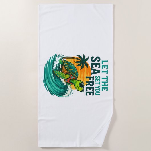 Cool Summer - Zee Turtle Vibes Strandlaken (Voorkant)