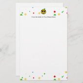 Cool Sunglazen Emoji Briefpapier (Voorkant / Achterkant)