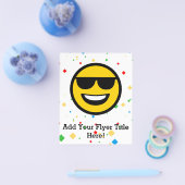 Cool Sunglazen Emoji Flyer (Enkel)