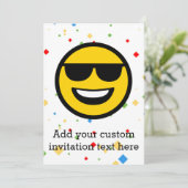 Cool Sunglazen Emoji Kaart (Staand voorkant)