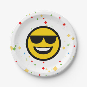 Cool Sunglazen Emoji Papieren Bordje