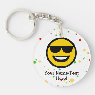 Cool Sunglazen Emoji Sleutelhanger
