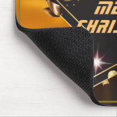 Cool Sunrise Black Gold Metallic Stars Kerstmis Muismat (Hoek)