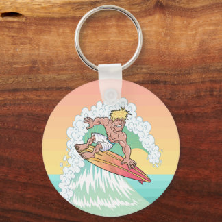 Cool Sunset Surfer Sleutelhanger