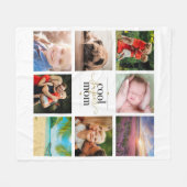 Cool Super Ma 8 Foto Collage Black en Gold Fleece Deken (Voorkant (Horizontaal))