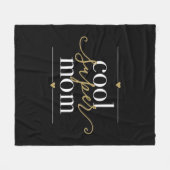 Cool Super Mam Modern Elegant Black en Gold Fleece Deken (Voorkant (Horizontaal))