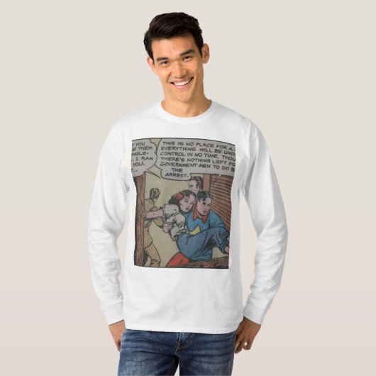 Cool superheld comic t-shirt (Voorkant volledig)