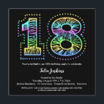 Cool sur Black 18th Birthday Party Invitation<br><div class="desc">Le numéro 18 dans une police folle remplie de couleurs cool et vives POP sur un arrière - plan noir. Une formidable invitation à l'anniversaire pour un super anniversaire. Voir plus sur Zigglets ici à Zazzle.</div>