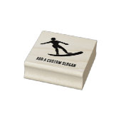 Cool Surfboard Guy Catching the Waves - eigen teks Rubberstempel (Stempel)