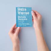 Cool Surfer Graduation Party Foto Flyer (Hand)