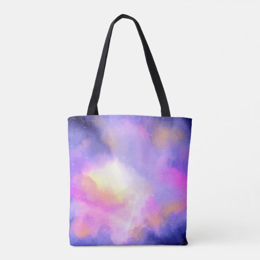 Cool Surreal Clouds Waterverf Design Tote Bag (Achterkant)