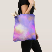 Cool Surreal Clouds Waterverf Design Tote Bag (Dichtbij)
