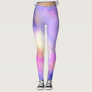 Cool Surreal Space Clouds Waterverf Design Leggings