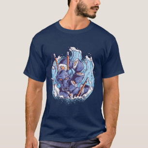 Cool SUSHI Draak Graphics Japans Eten Manga T-shirt