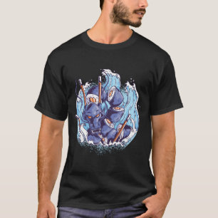 Cool SUSHI Dragon Graphics Japanse Food Manga T-shirt