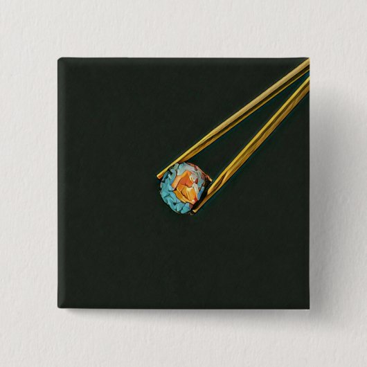 Cool sushi gift vierkante button 5,1 cm (Voorkant)