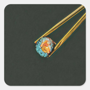 Cool sushi gift vierkante sticker