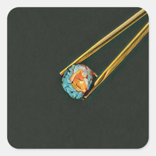 Cool sushi gift vierkante sticker (Voorkant)