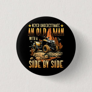 Cool SXS Voor Opa Mannen Papa Offroad UTV ATV Side Ronde Button 3,2 Cm