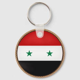 Cool Syria Flag Seal Sleutelhanger