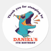Cool T-Rex Cartoon Dinosaur Kids Birthday Party