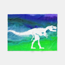 Cool T-rex Dinosaur Fleece Blanket