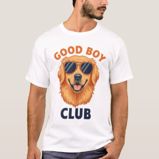 Cool T-shirt met Goudse Retriever 'Good Boy Club'