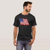 Cool T-shirt met ontwerp Amerikaanse vlag van de a (Voorkant volledig)