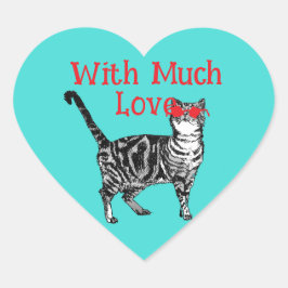 Cool Tabby Cat You Are One Cool Cat Cats Love Hart Sticker