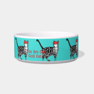 Cool Tabby Cat You Are One Cool Cat Kattenbak Voerbakje