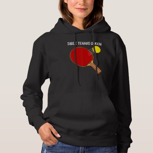 Cool Table Tennis For Women Girls Ping Pong Sport Hoodie (Voorkant)