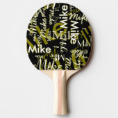 Cool Table-Tennis-Paddle with Name black Tafeltennisbatje (Achterkant)