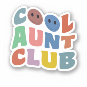 Cool tante Club Funny Smile Colorful Cool Tunt Clu Sticker