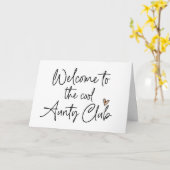 Cool Tante Club Nieuwe Baby Zwangerschap Aankondig Kaart (Gele Bloem)