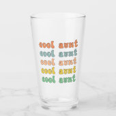 Cool tante Modern Retro Cute Gifts voor tante Glas (Voorkant)