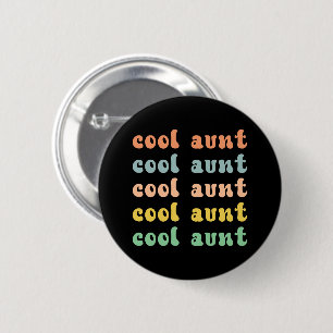 Cool tante Modern Retro Cute Gifts voor tante Ronde Button 5,7 Cm