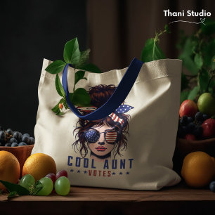 Cool Tante stemt rommelig haar Lady Election Tote Bag