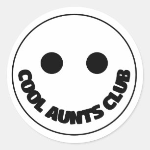 Cool tantes club cadeau ronde sticker