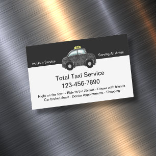 Cool Taxi Luchthaven Vervoer Magnetisch Visitekaartje
