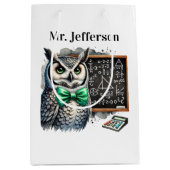 Cool Teacher owl add name Medium Cadeauzakje (Voorkant)