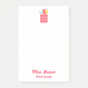 Cool Teacher School Supply Organizer Post-it Notes