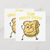 Cool Team Gegrilde Kaas Gift Grappig Squad Toasted Kaart (Voorkant / Achterkant)