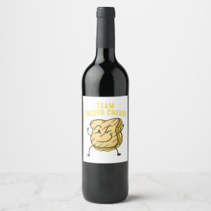 Cool Team Gegrilde Kaas Gift Grappig Squad Toasted Wijn Etiket