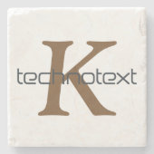 Cool Techno Tekst Monogram Stenen Onderzetter (Voorkant)